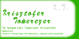 krisztofer toperczer business card